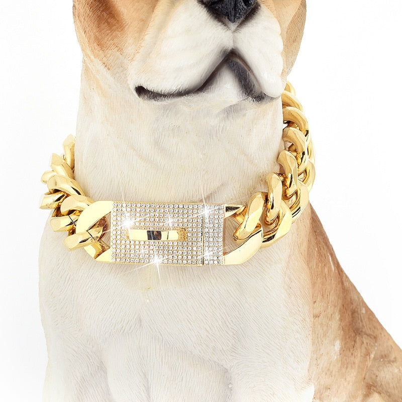 Classic Man Cuban Link Pet Collar