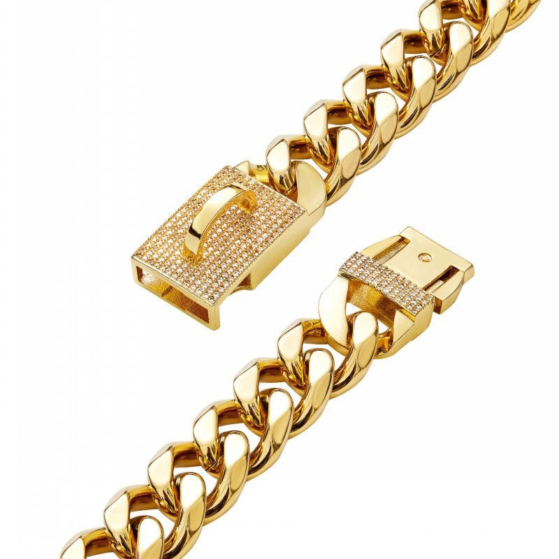 Classic Man Cuban Link Pet Collar