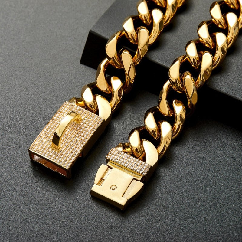 Classic Man Cuban Link Pet Collar